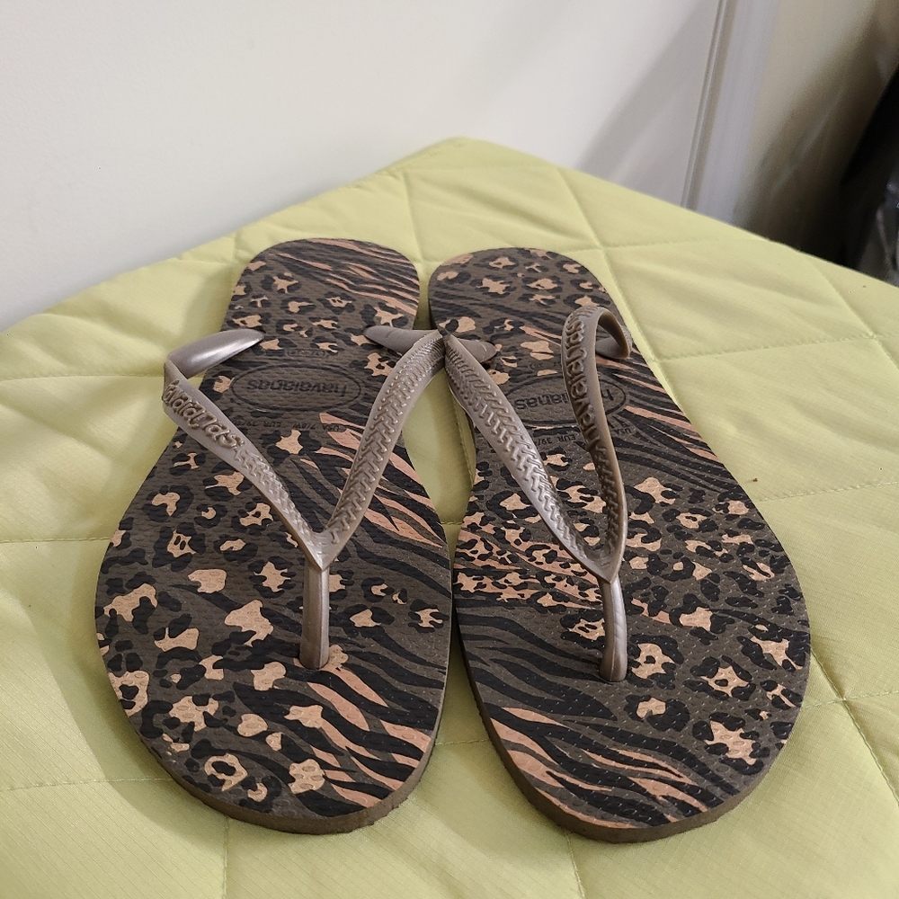 Haviainas Flip-Flop Animal Print Thong Sandals Beach Pool